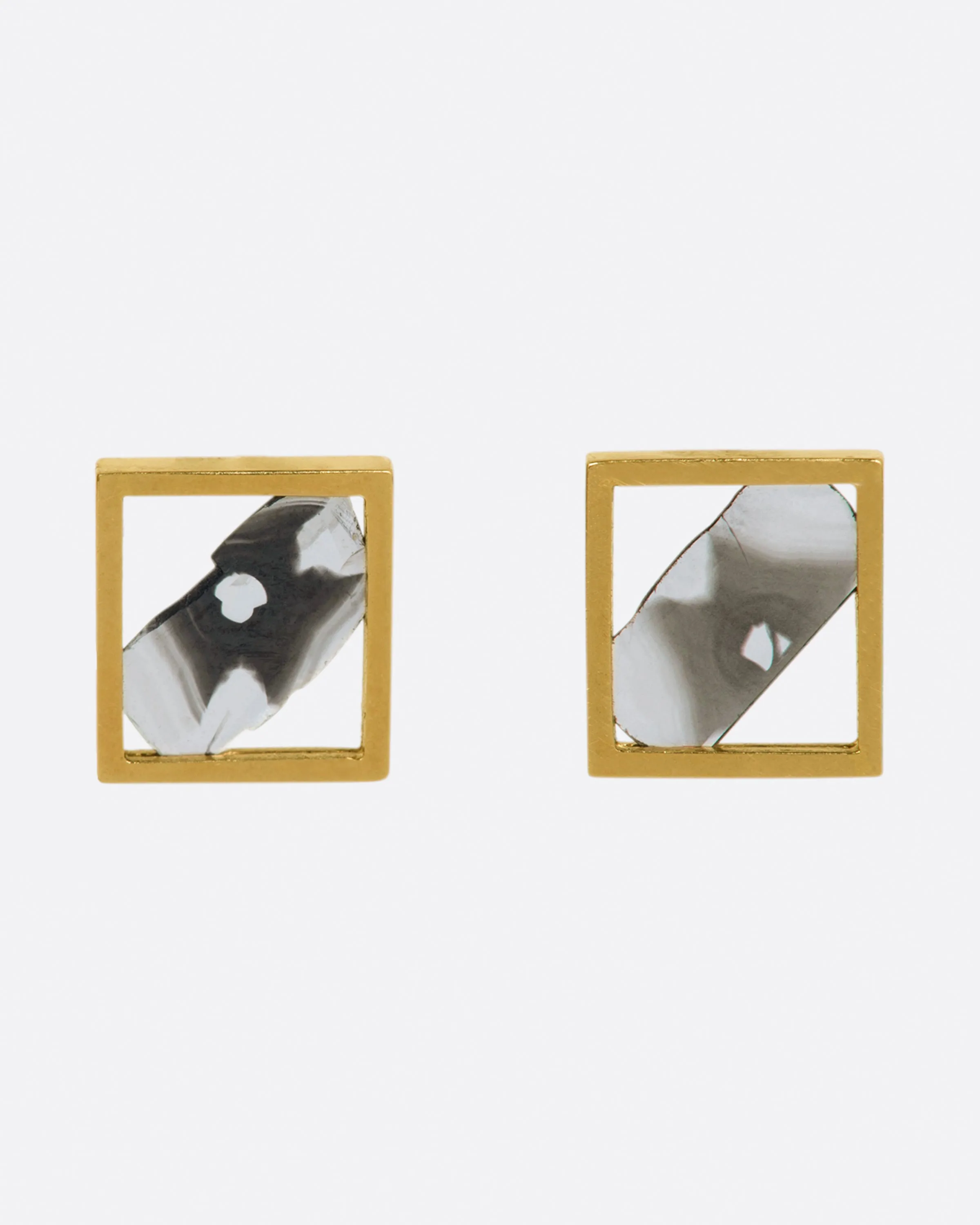 Diamond Slice Band Earrings