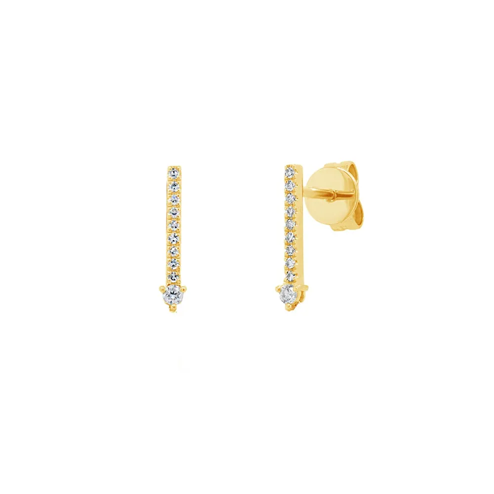 Diamond Stick Earrings