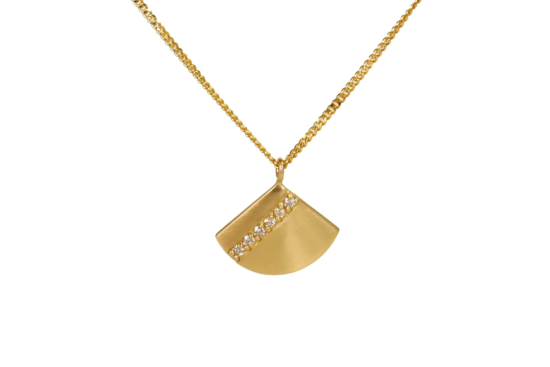 DIAMOND STRIPE FAN PENDANT