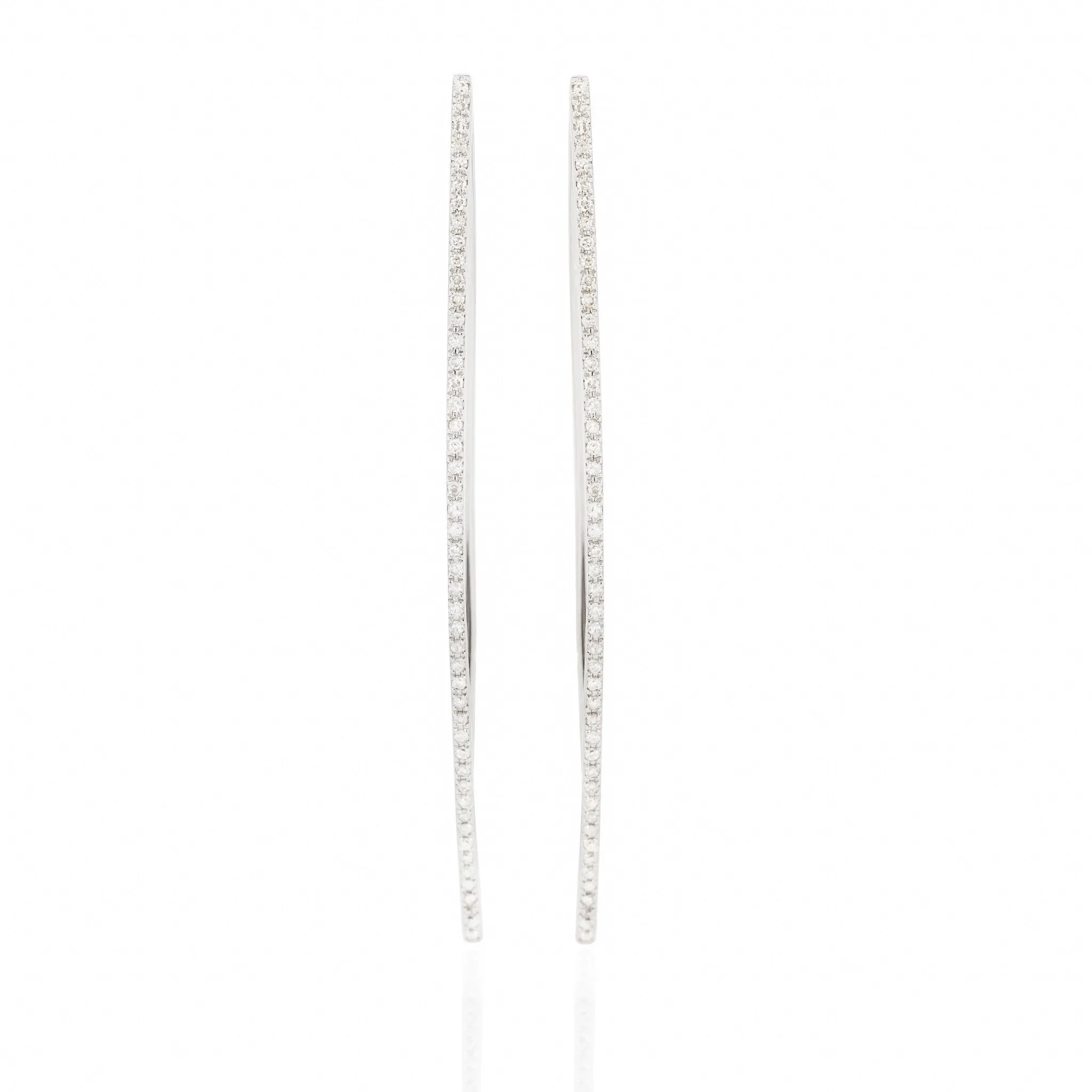 Diamond Wishbone Linear Earrings