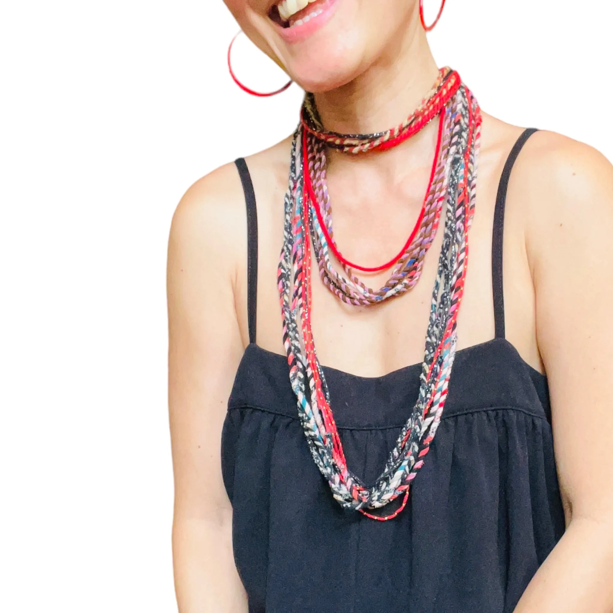 Divya Handwoven High Priestess Triple Layer Rope Necklace