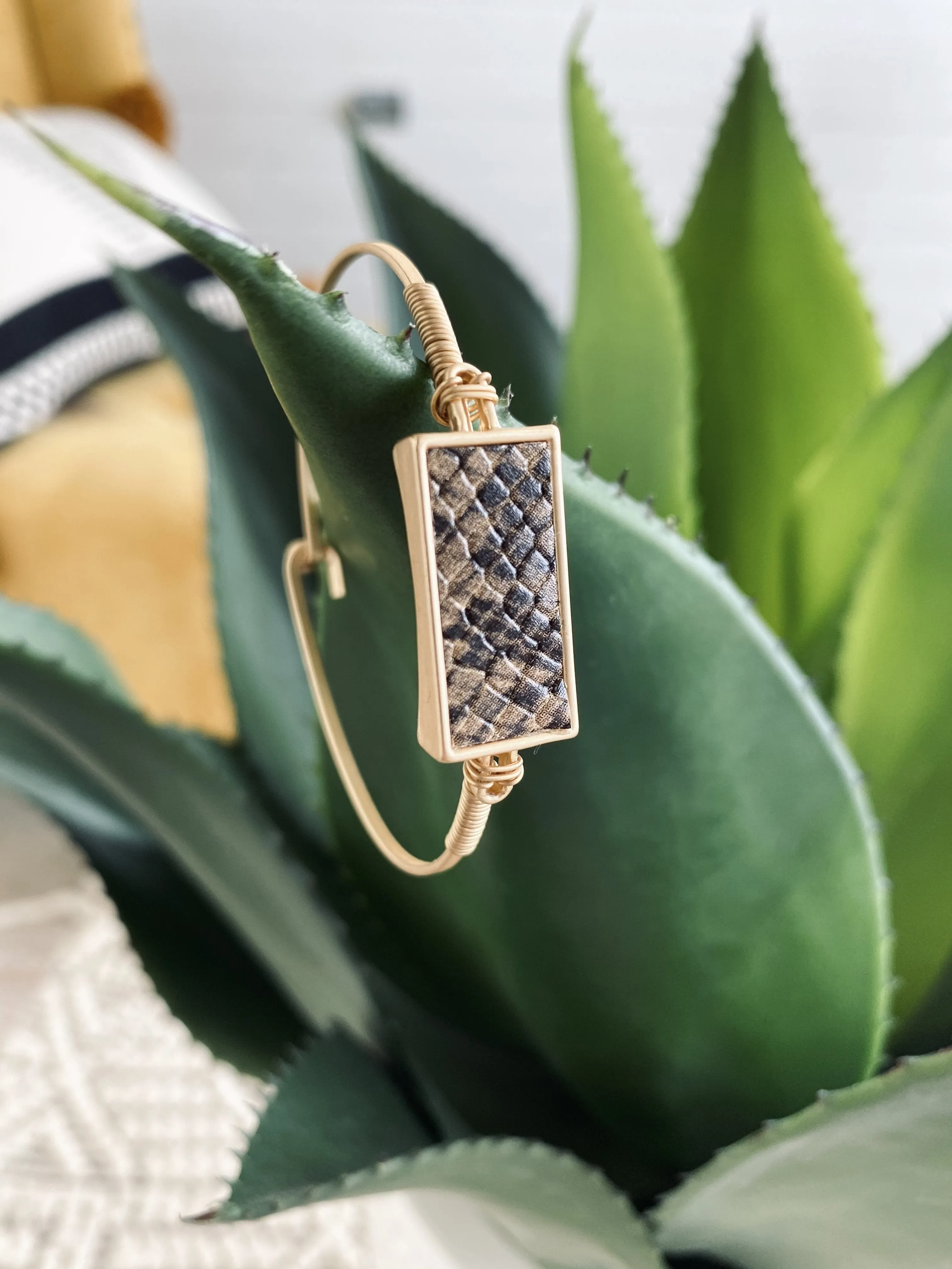 Do A Good Turn Snake Print Bracelet