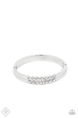 Doubled Down Dazzle - White (Rhinestone) Bracelet (FFA-1121)
