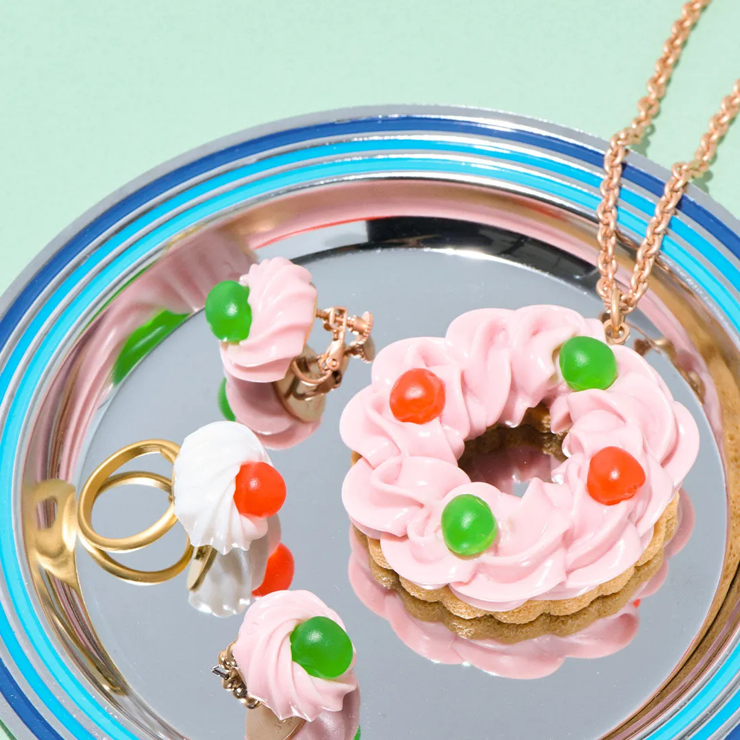 Drained Cherry Cake Necklace (Milk)【Japan Jewelry】