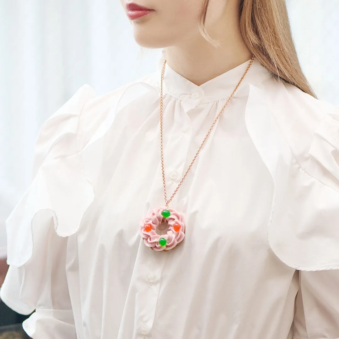 Drained Cherry Cake Necklace (Strawberry)【Japan Jewelry】
