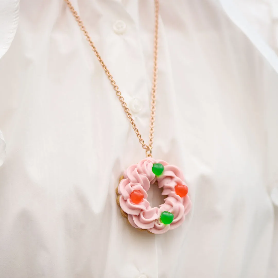 Drained Cherry Cake Necklace (Strawberry)【Japan Jewelry】