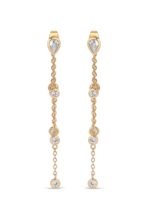 Dripping Chain Dangle Earrings