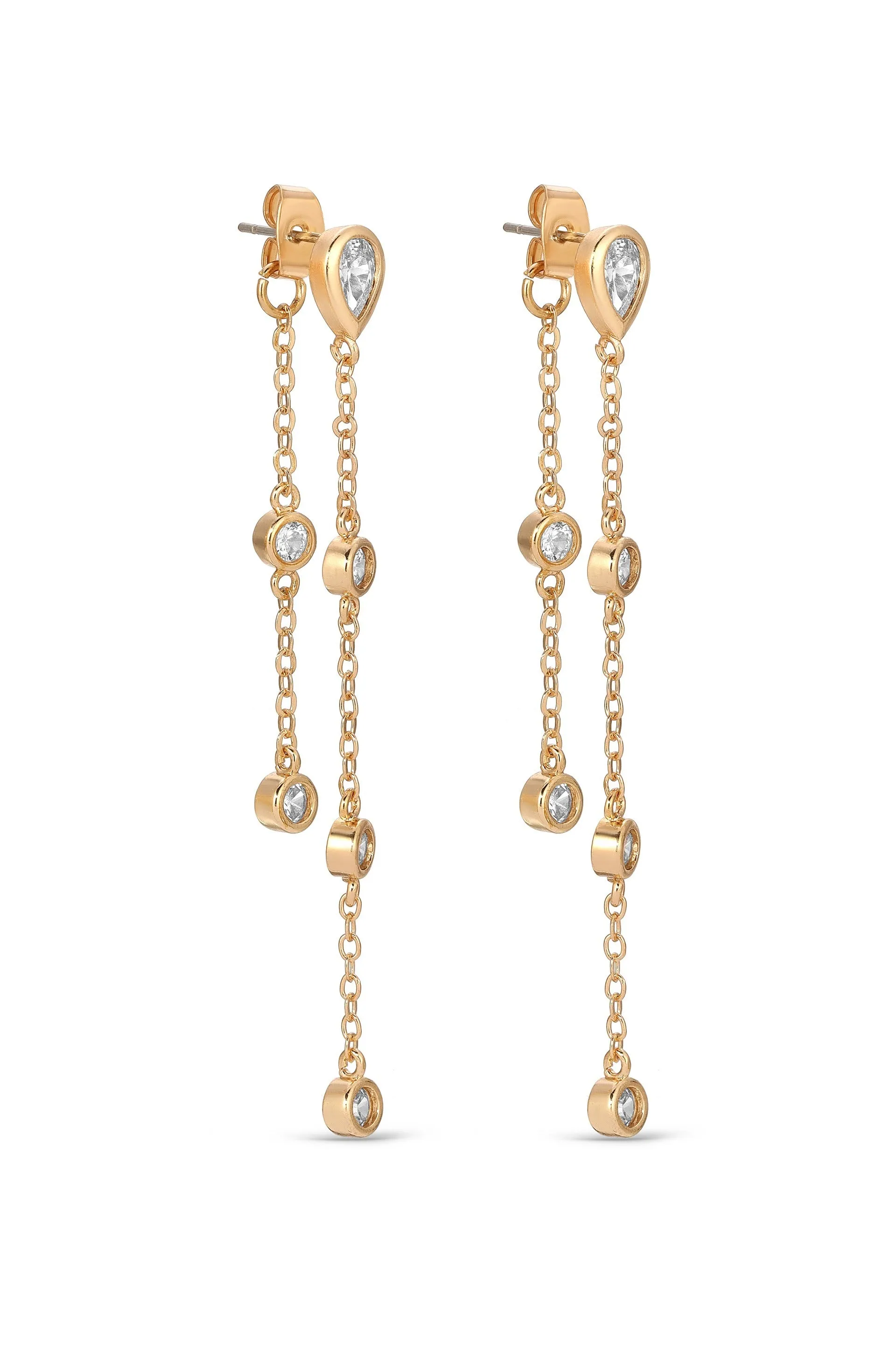 Dripping Chain Dangle Earrings