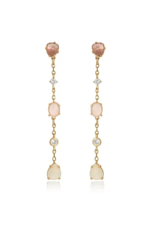 Earth Stone Dangle Drop Earrings