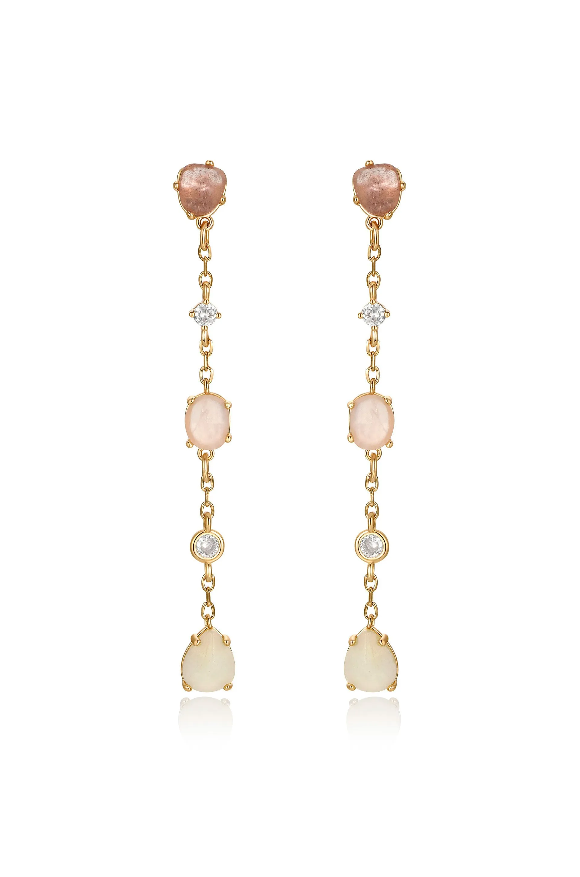 Earth Stone Dangle Drop Earrings