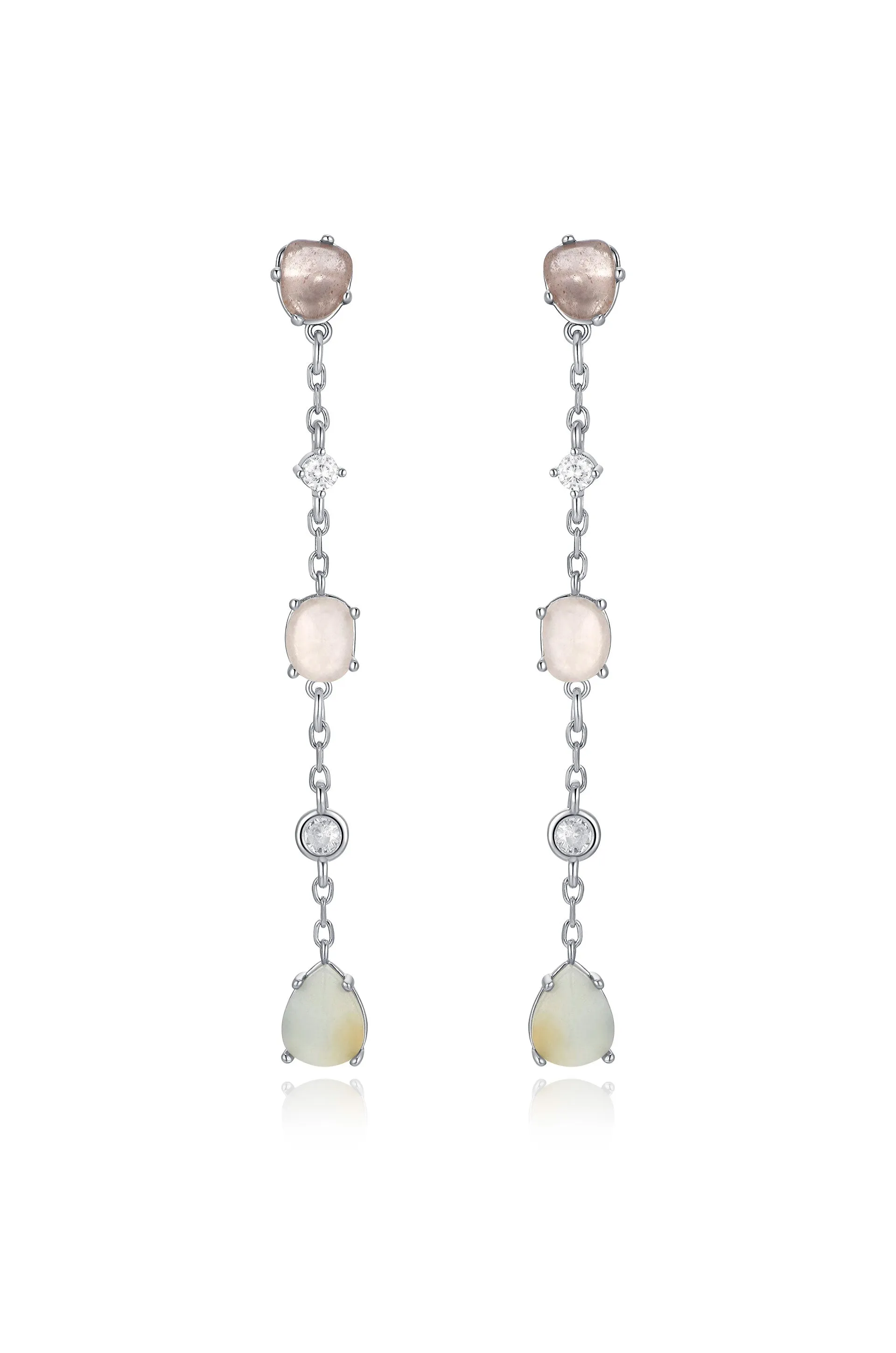 Earth Stone Dangle Drop Earrings