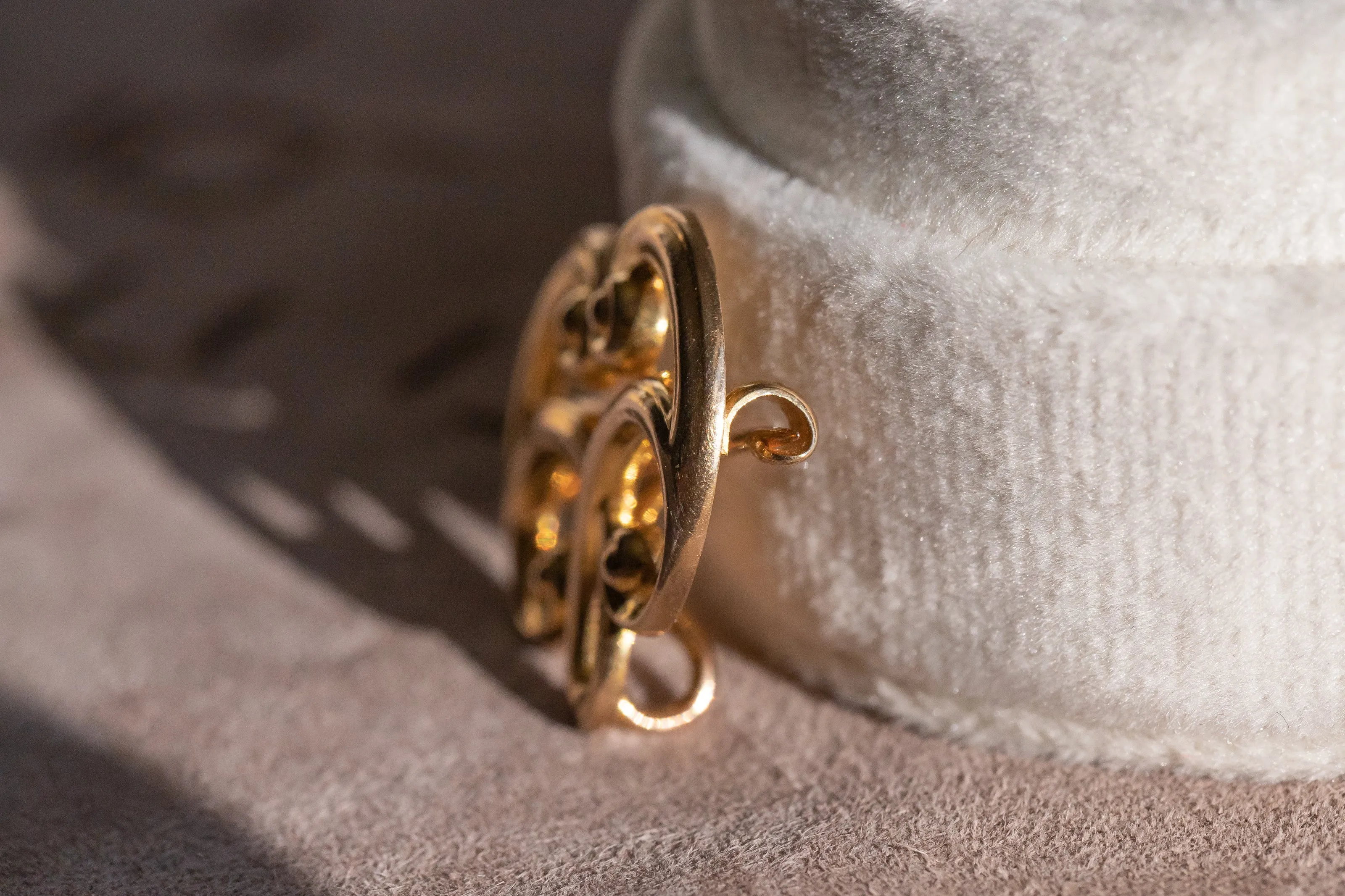 Edwardian 14k Petite Watch Hook Pin by Titanic Survivor Henry Blank & Co