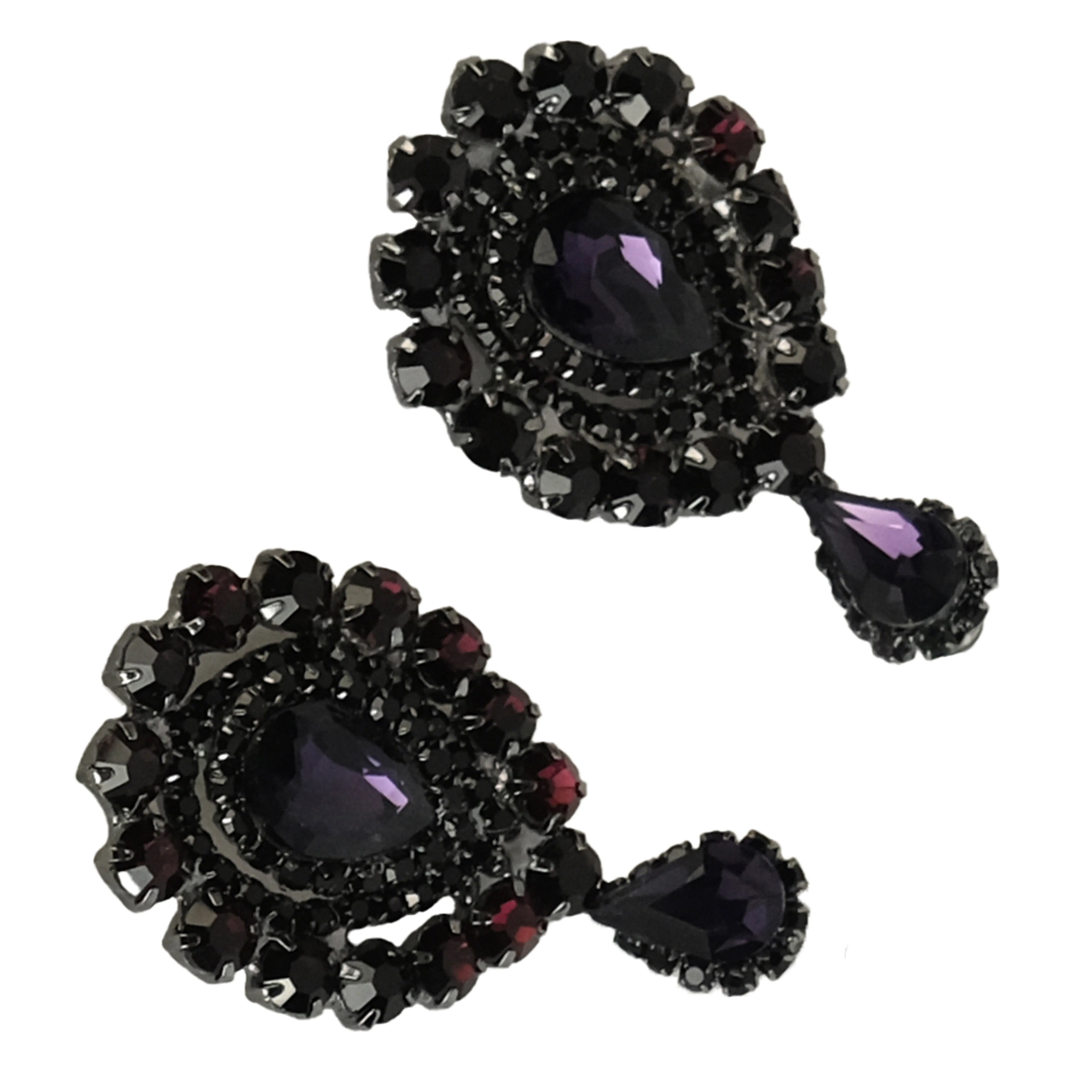 Elegant Minimalist Glass Stone Earrings for Weddings