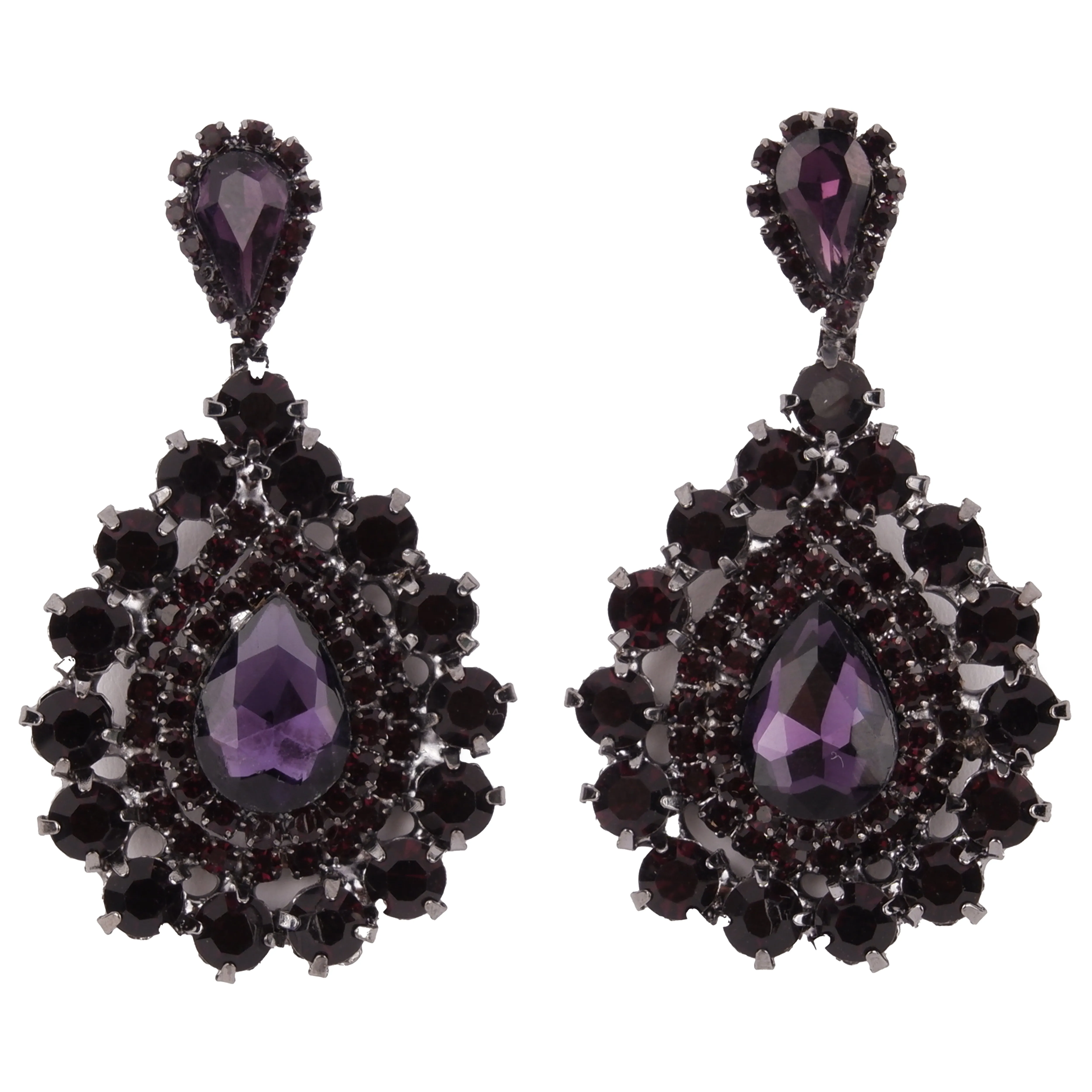 Elegant Minimalist Glass Stone Earrings for Weddings
