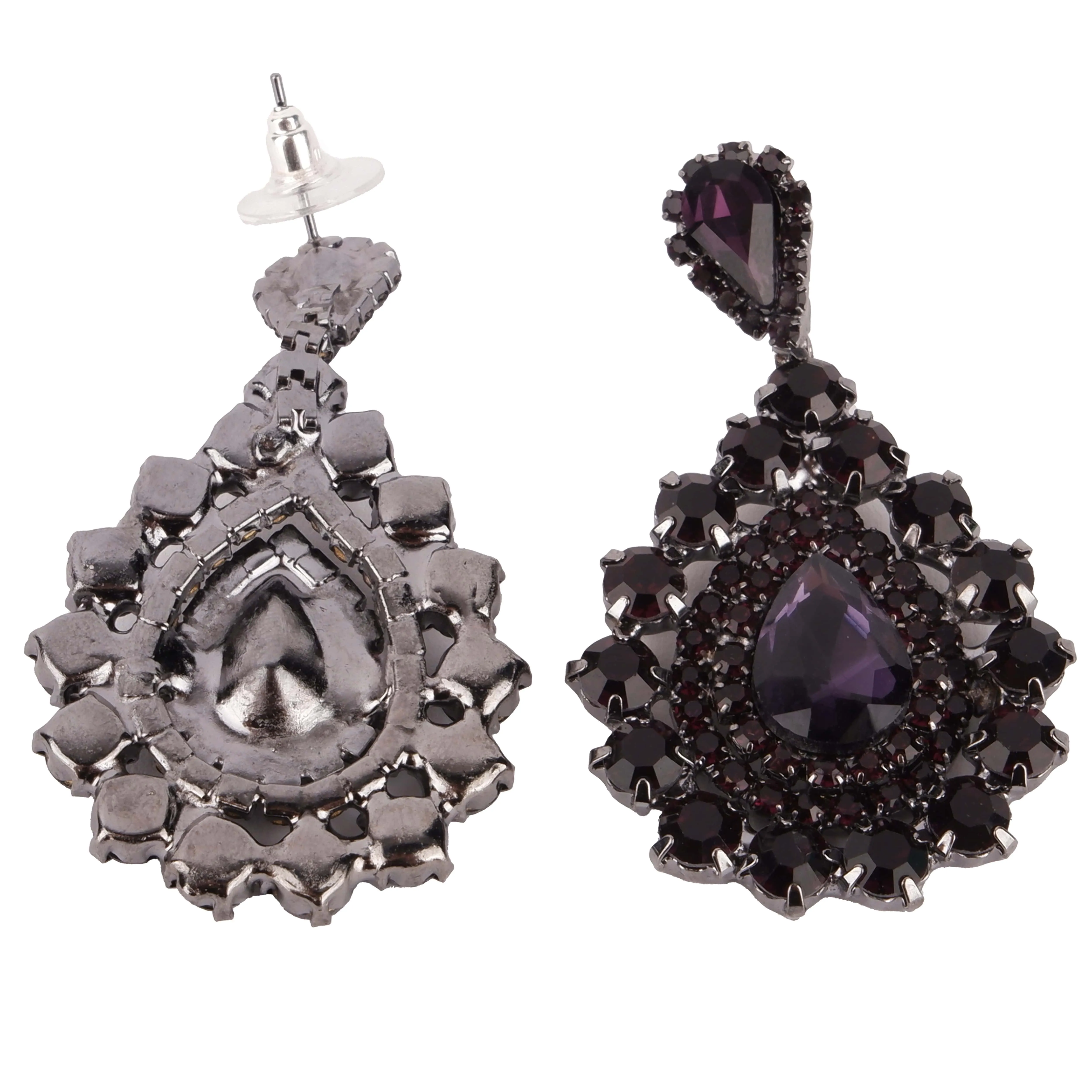 Elegant Minimalist Glass Stone Earrings for Weddings