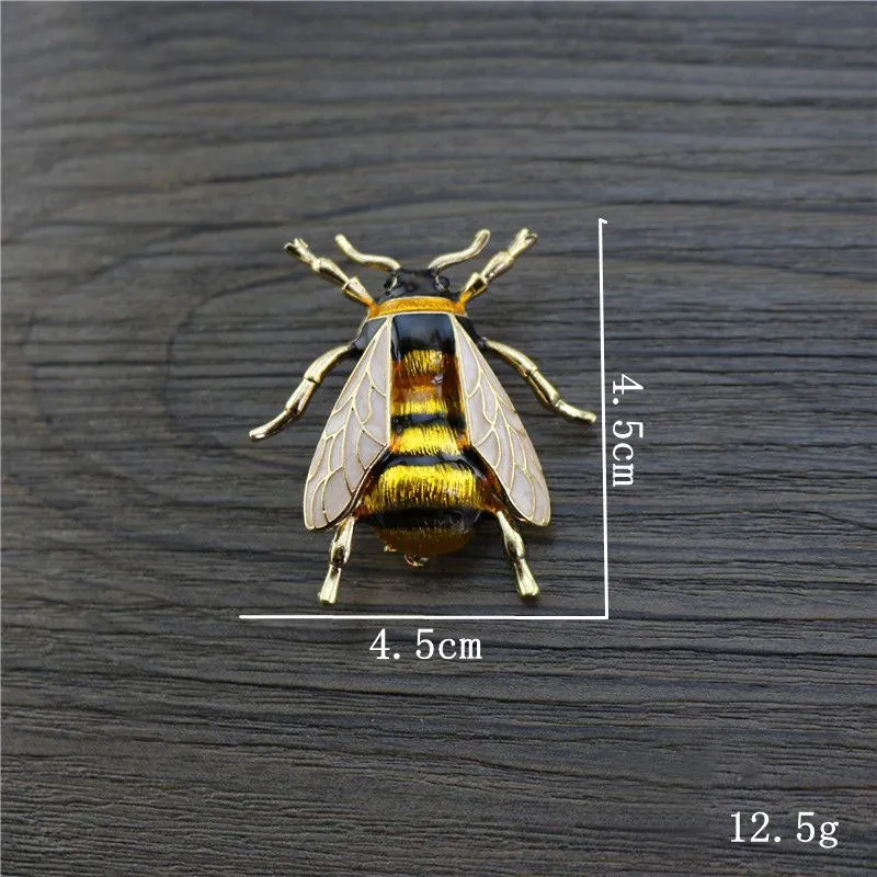 Enamel Bumblebee Brooche, Insect Jewelry, Bee Pin