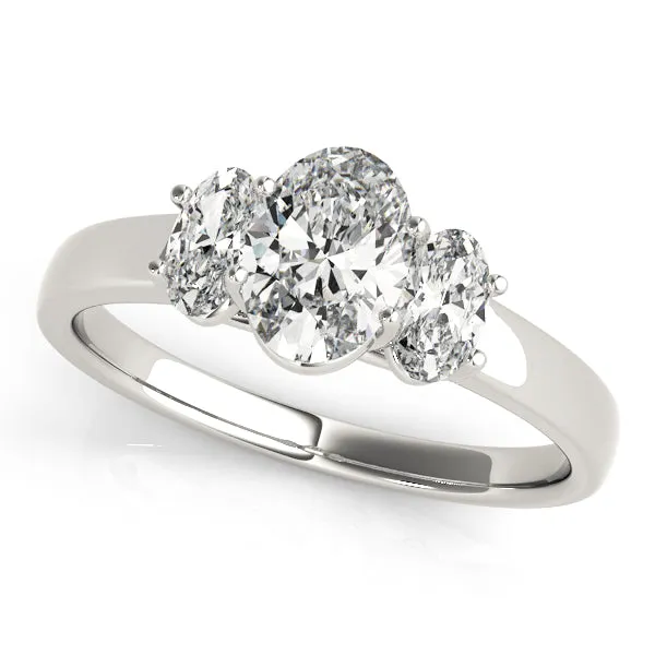 Engagement Rings 3 Stone Oval - TN82943