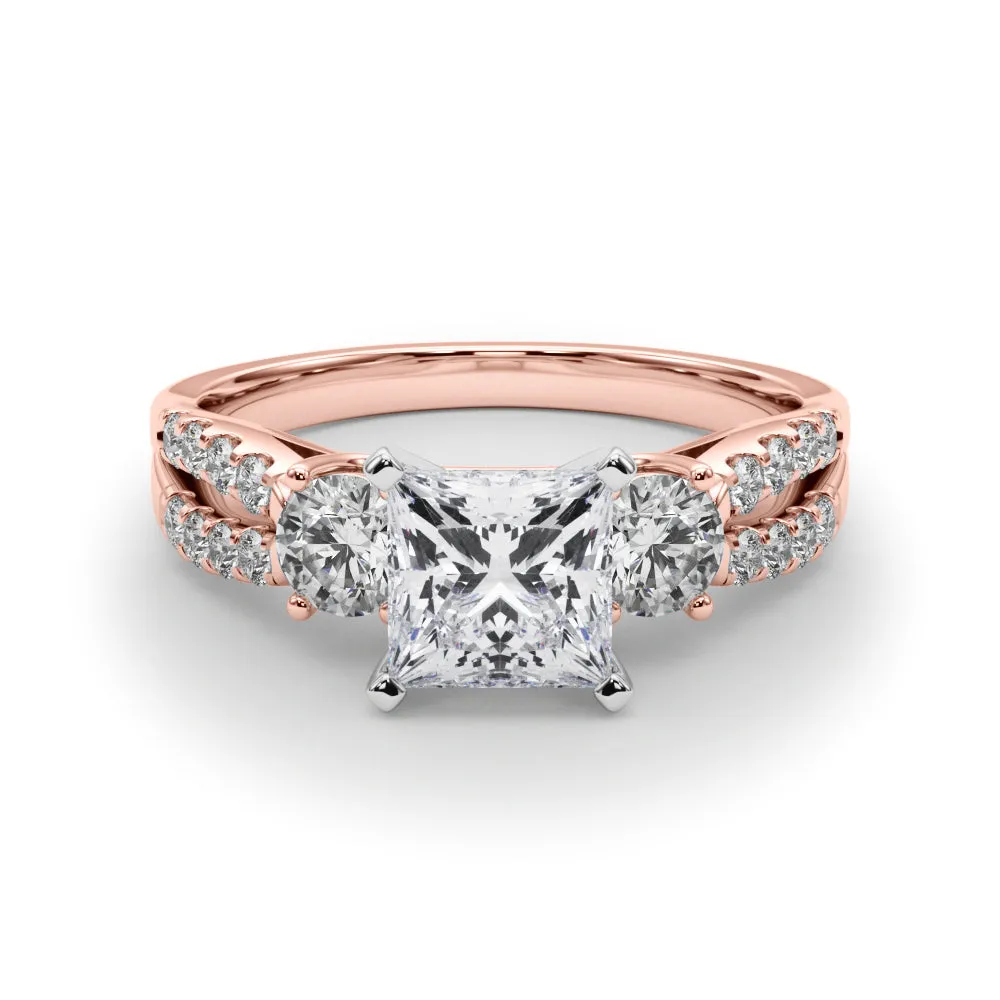 Engagement Rings 3 Stone Round - TN84277