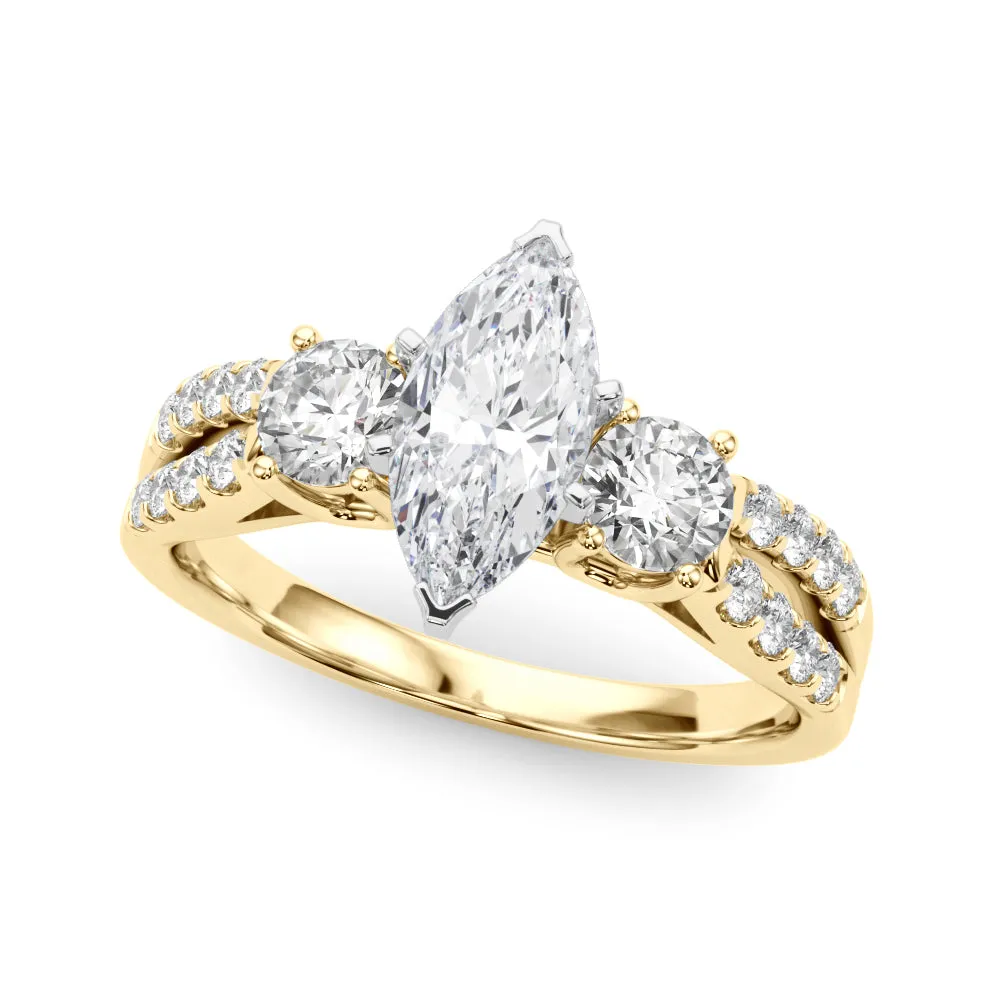 Engagement Rings 3 Stone Round - TN84277