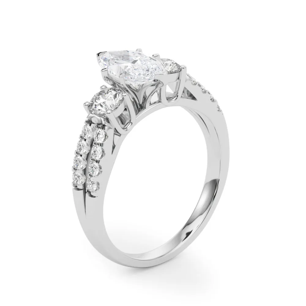 Engagement Rings 3 Stone Round - TN84277