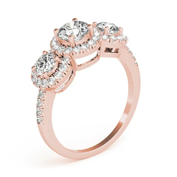 Engagement Rings 3 Stone Round - TN84449
