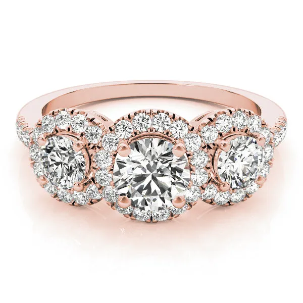 Engagement Rings 3 Stone Round - TN84449