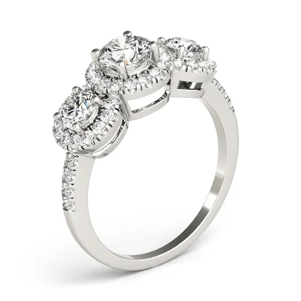 Engagement Rings 3 Stone Round - TN84449