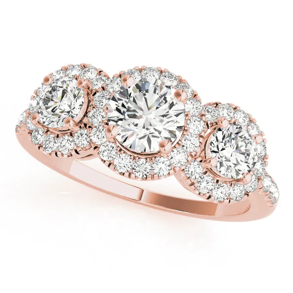 Engagement Rings 3 Stone Round - TN84449