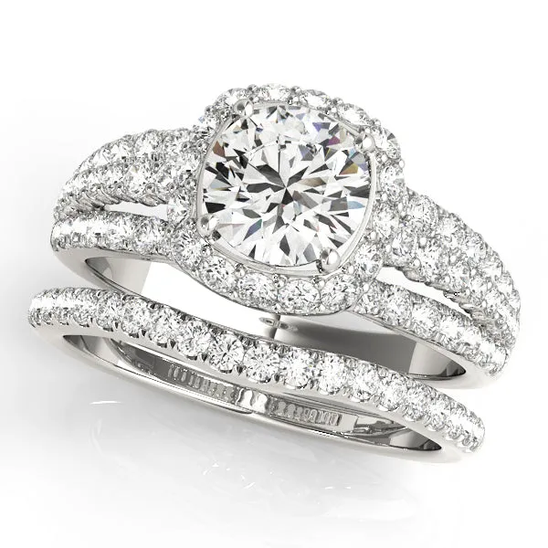 Engagement Rings Halo Round - TN50829-E