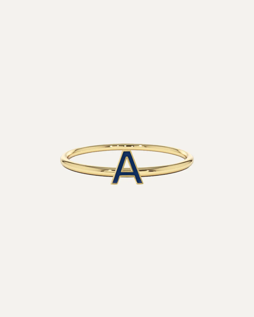 English Enamel Initial Rings