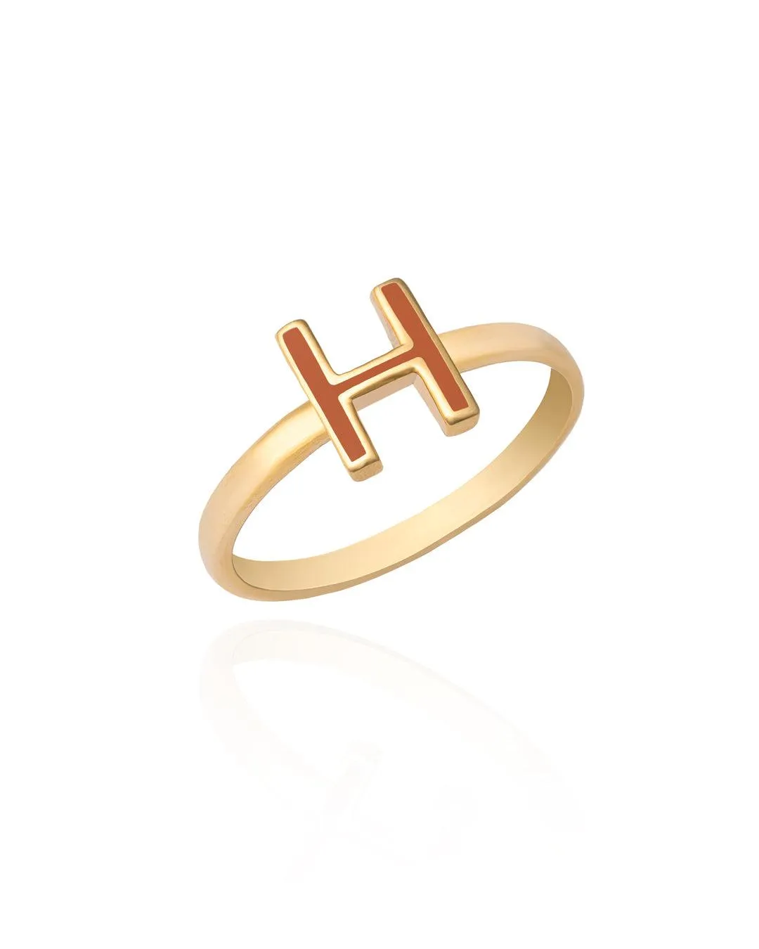English Enamel Initial Rings