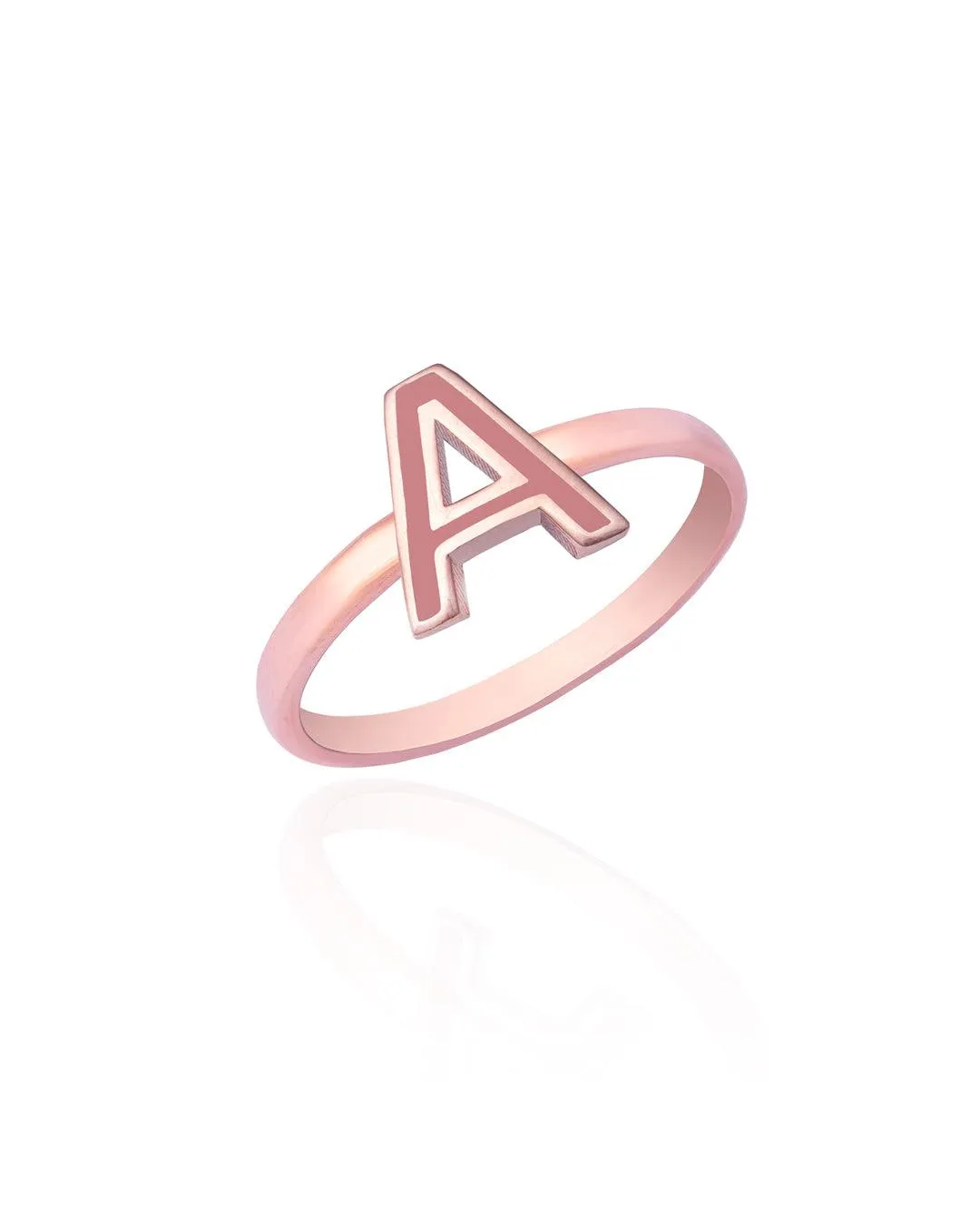 English Enamel Initial Rings