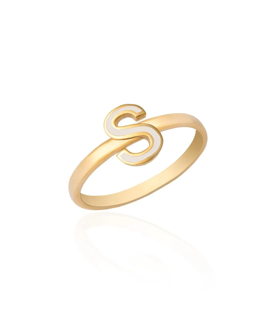 English Enamel Initial Rings