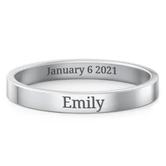 Engravable Stacking Mother's Ring