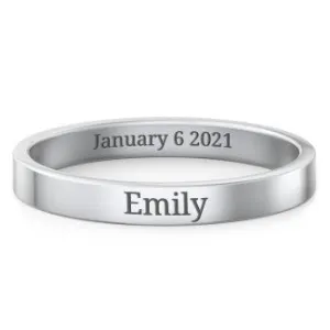 Engravable Stacking Mother's Ring