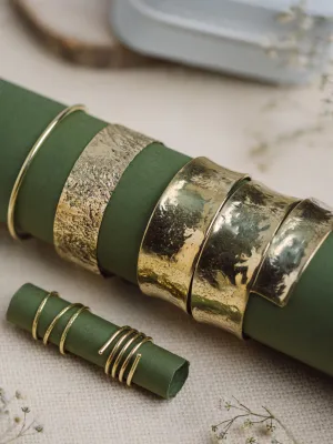 Eyecatcher Brass Rings   Bracelets Combo (Anti Tarnish) Adjustable