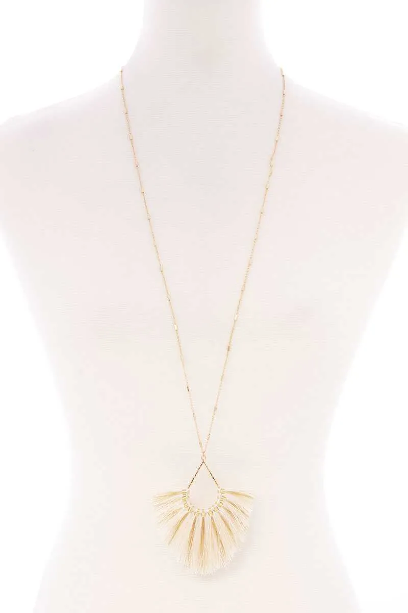 Fashion Tassel Metal Long Necklace