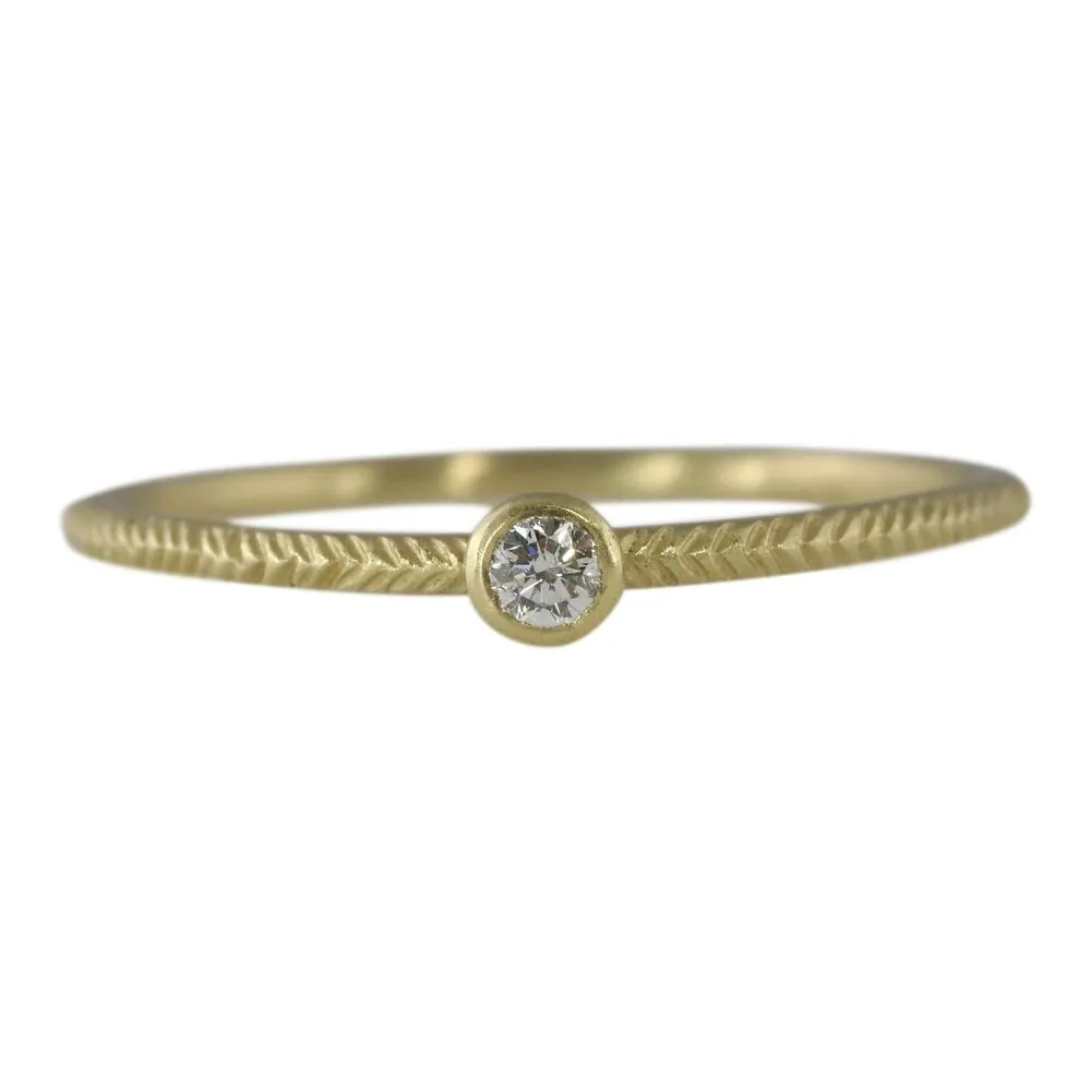 Feathered Diamond Band