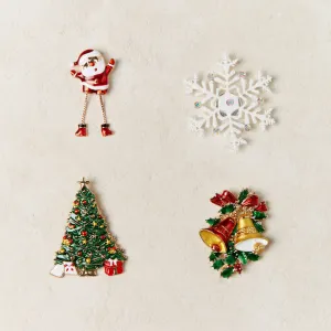 Festive Christmas Magnetic Brooches