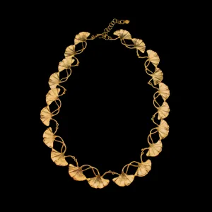 Fine Ginkgo Necklace - Contour