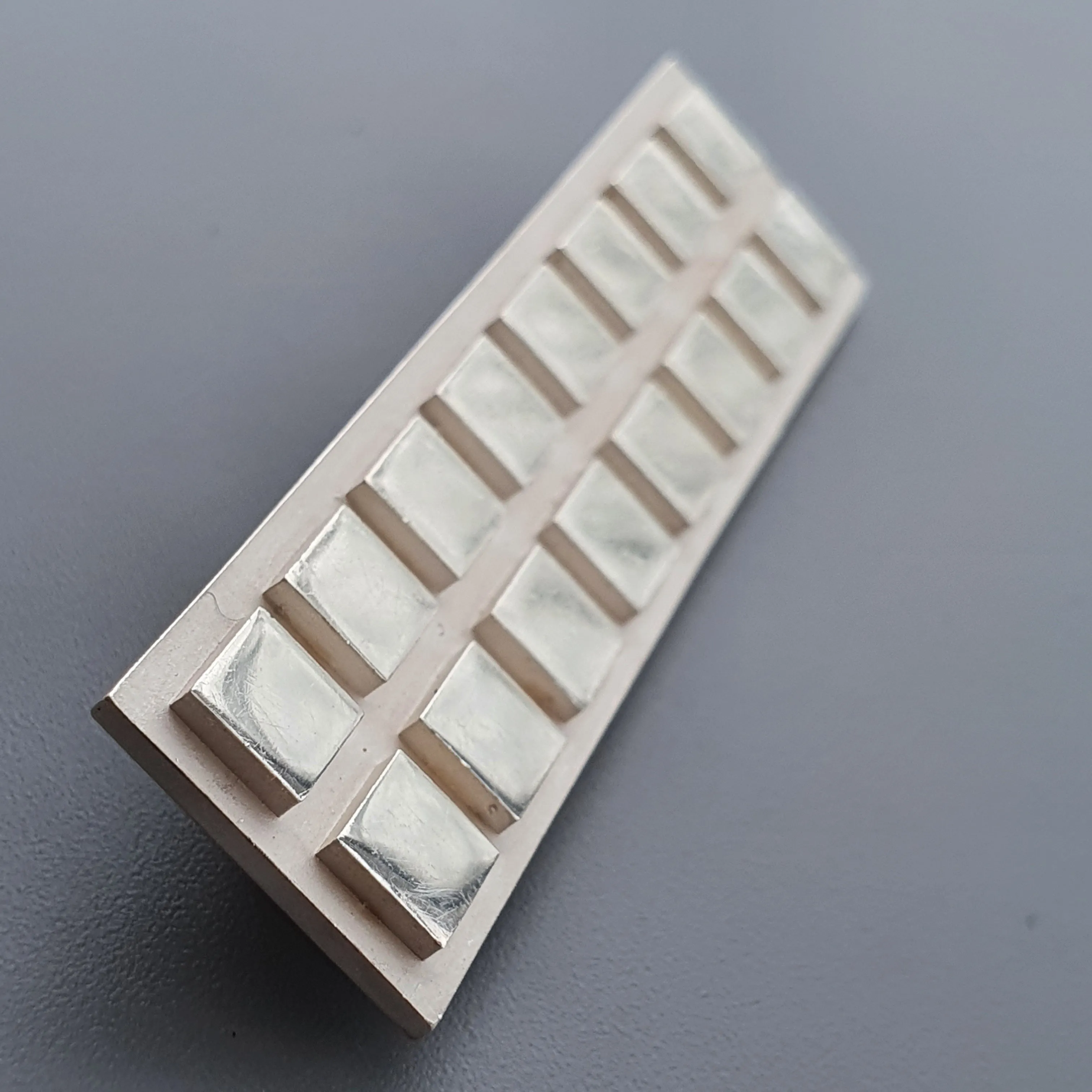 Finnish Minimalist Rectangular Scandinavian Sterling Silver Brooch