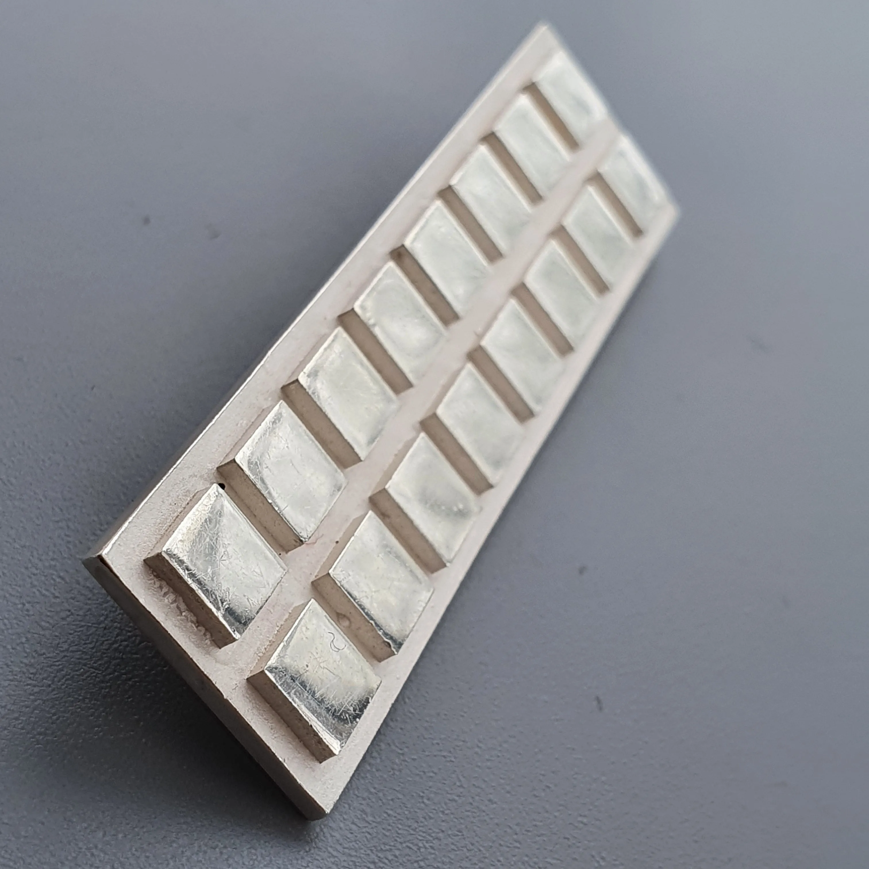 Finnish Minimalist Rectangular Scandinavian Sterling Silver Brooch