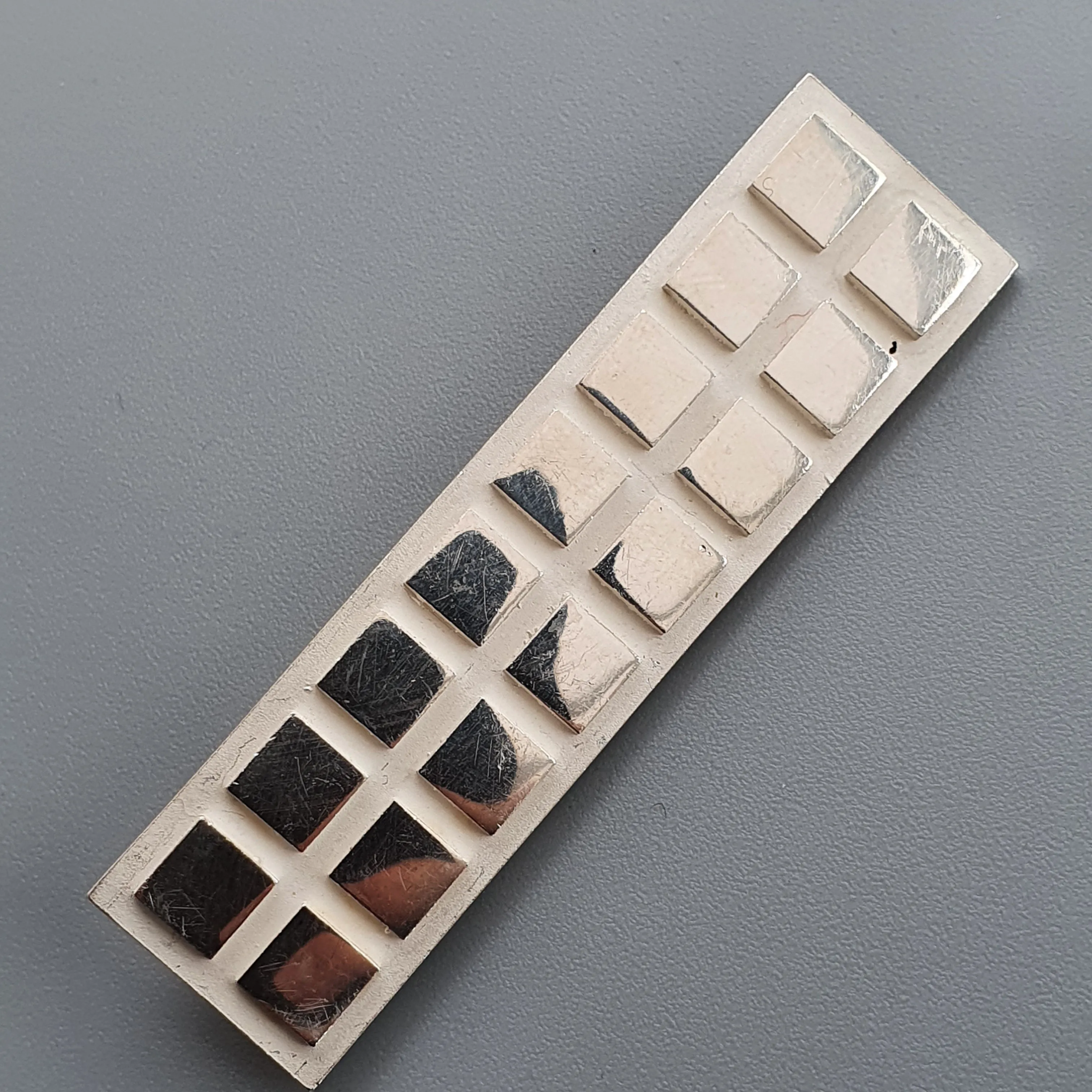 Finnish Minimalist Rectangular Scandinavian Sterling Silver Brooch
