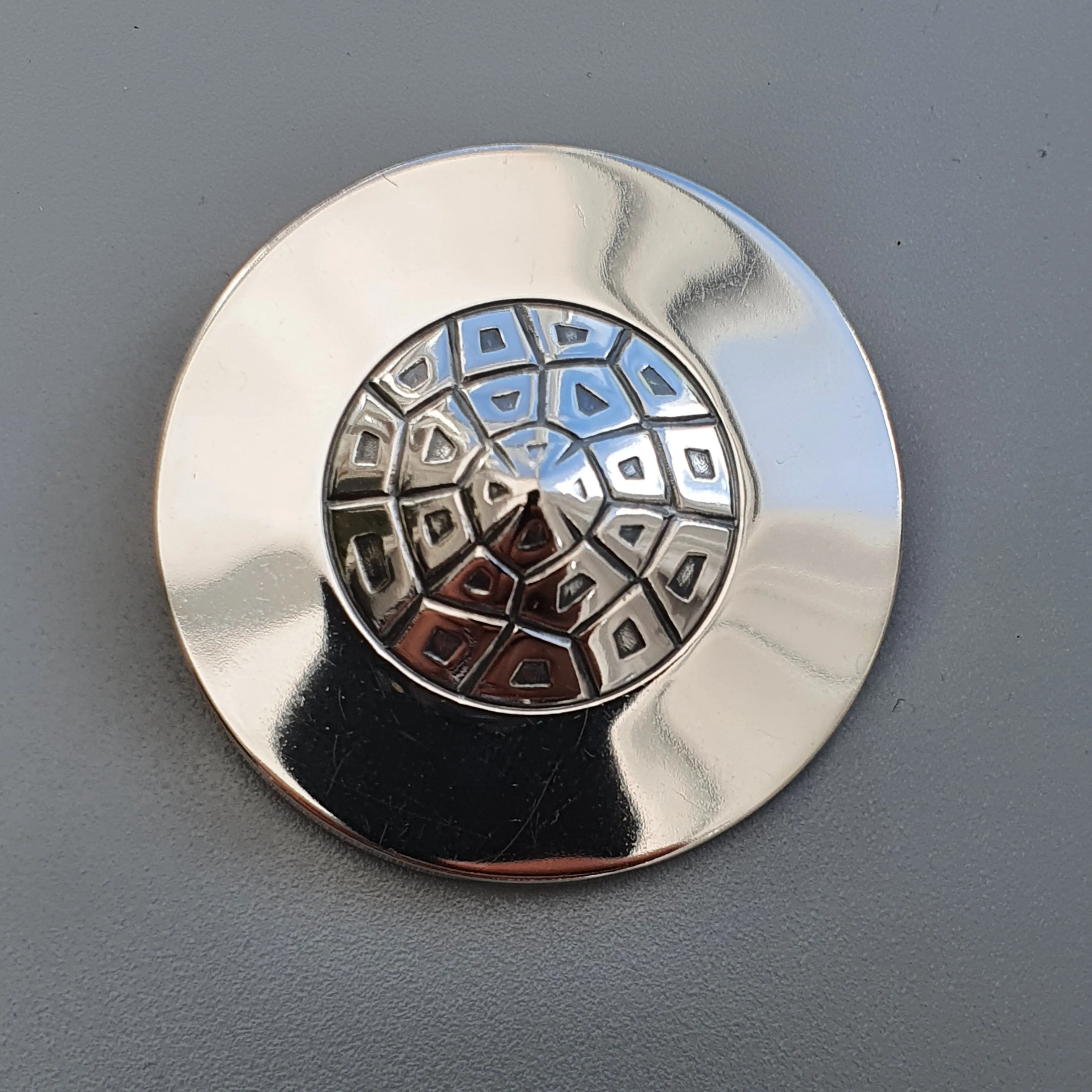 Finnish Modernist Silver Brooch by Elis Kauppi & Kupittaan Kulta