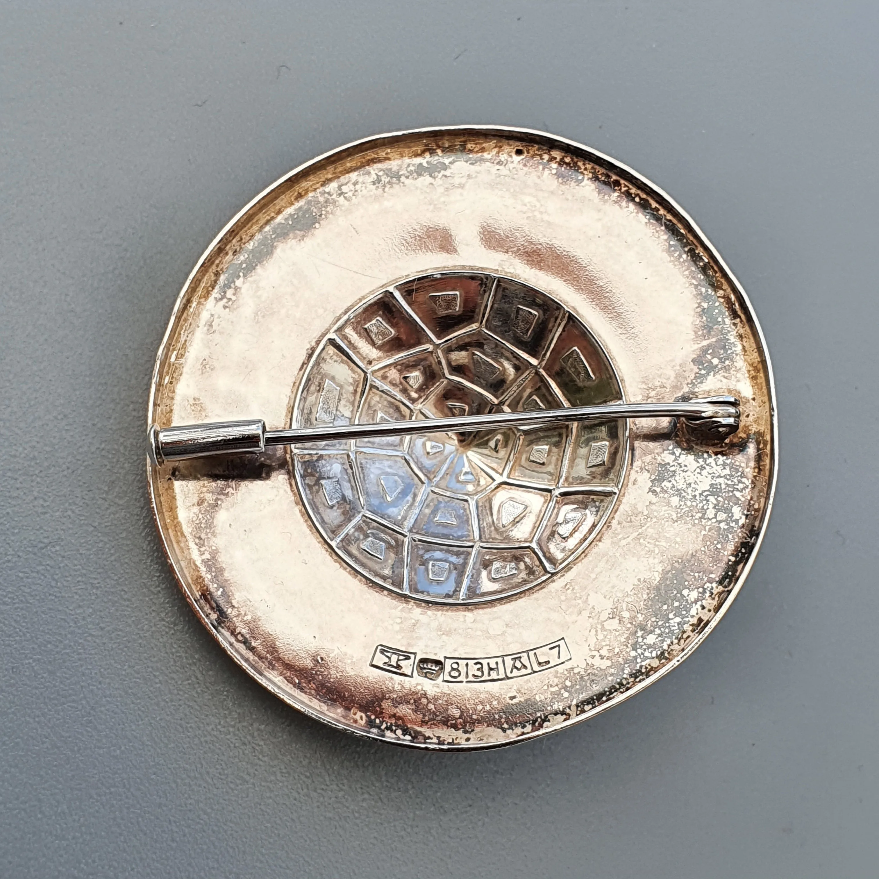 Finnish Modernist Silver Brooch by Elis Kauppi & Kupittaan Kulta