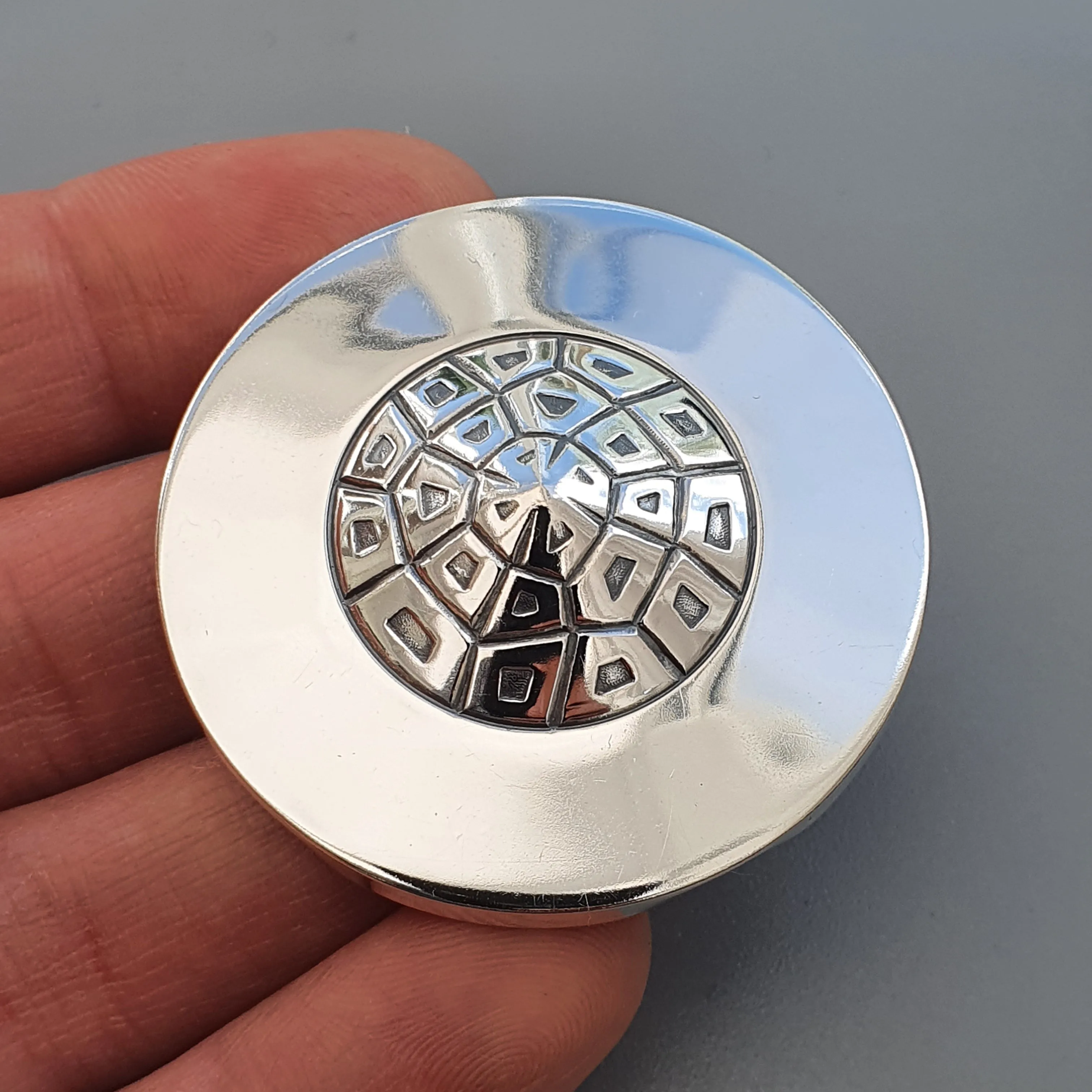 Finnish Modernist Silver Brooch by Elis Kauppi & Kupittaan Kulta