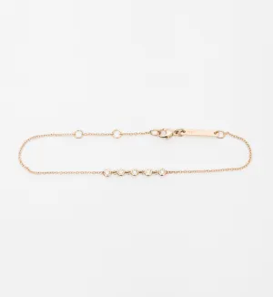 Five Linked Floating Diamonds Bracelet
