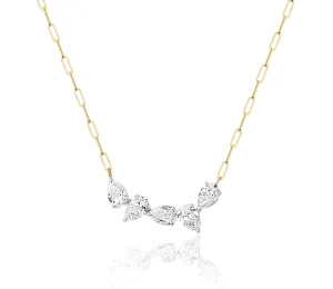 Five Pear Diamond Necklace