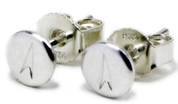 Fjellsmykke - Compass Silver Earrings Mini