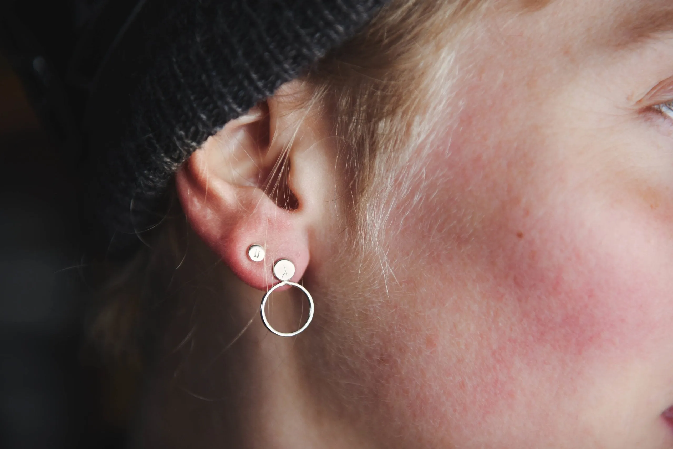 Fjellsmykke - Compass Silver Earrings Mini